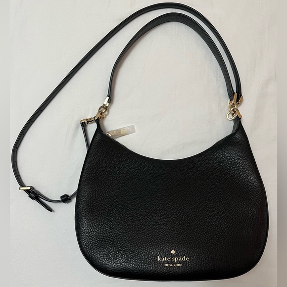 kate spade Handbags - NEW Kate Spade Janie Black Pebbled Leather Shoulder Bag Crossbody Purse KE660